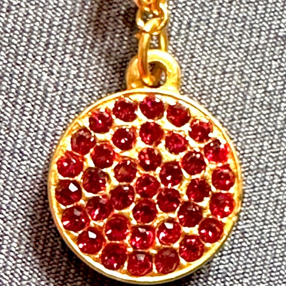 Chrysalis Silver Swarovski Red Crystal Necklace, NWOT, Perfect Condition, Signed - Picture 6 of 8